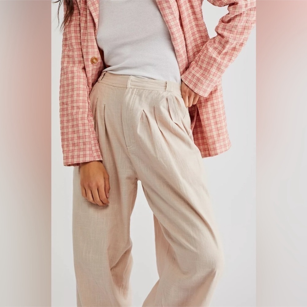 Free‎ People Lotta Love Linen Trousers Size 12 Women